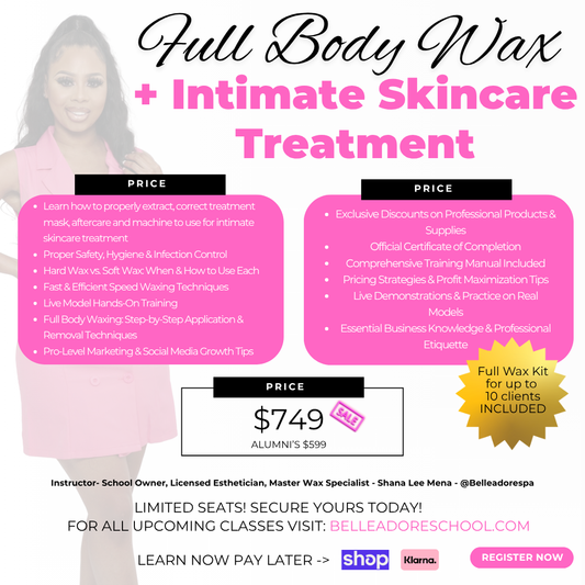 Advanced Full Body Wax Masterclass + Intimate Skincare Treatment (Deposit)